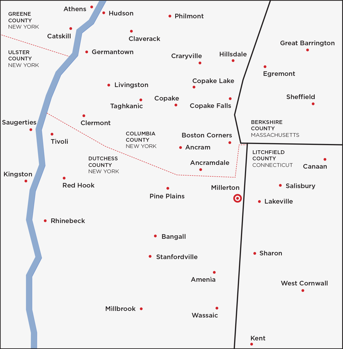 Main Street Magazine's Distribution Map