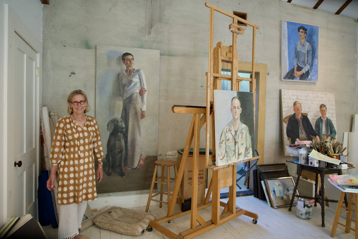 Hilary Cooper in her studio