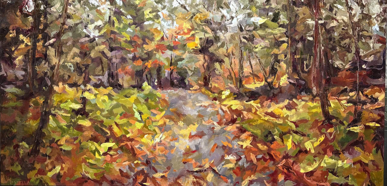 Revelry by Evelyn LaStella, 24×48, Oil on Latex on Canvas, $1300