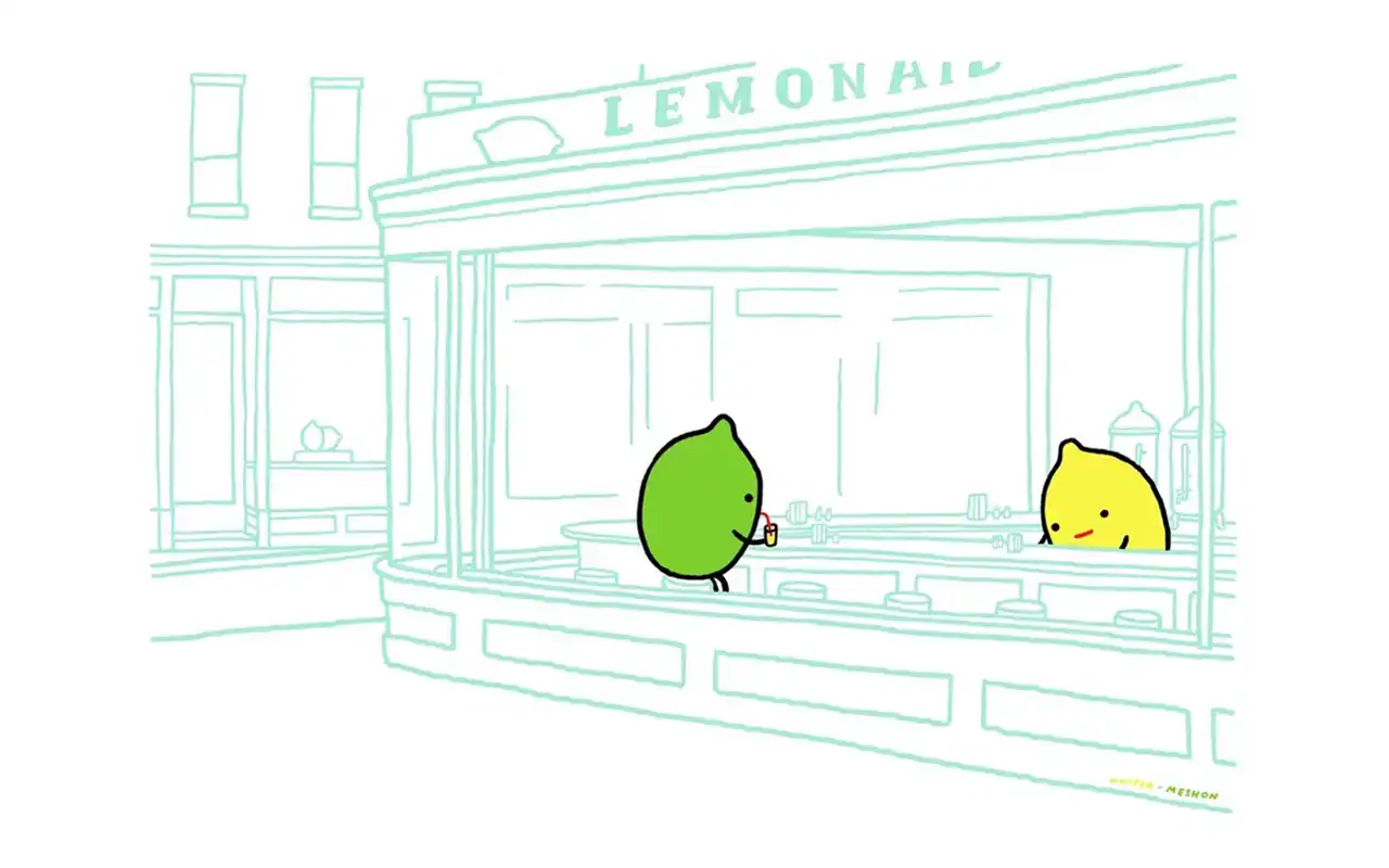 LEMON AND LIME-NIGHTHAWKS -8.5×11-print-2013-fineart1-margin30