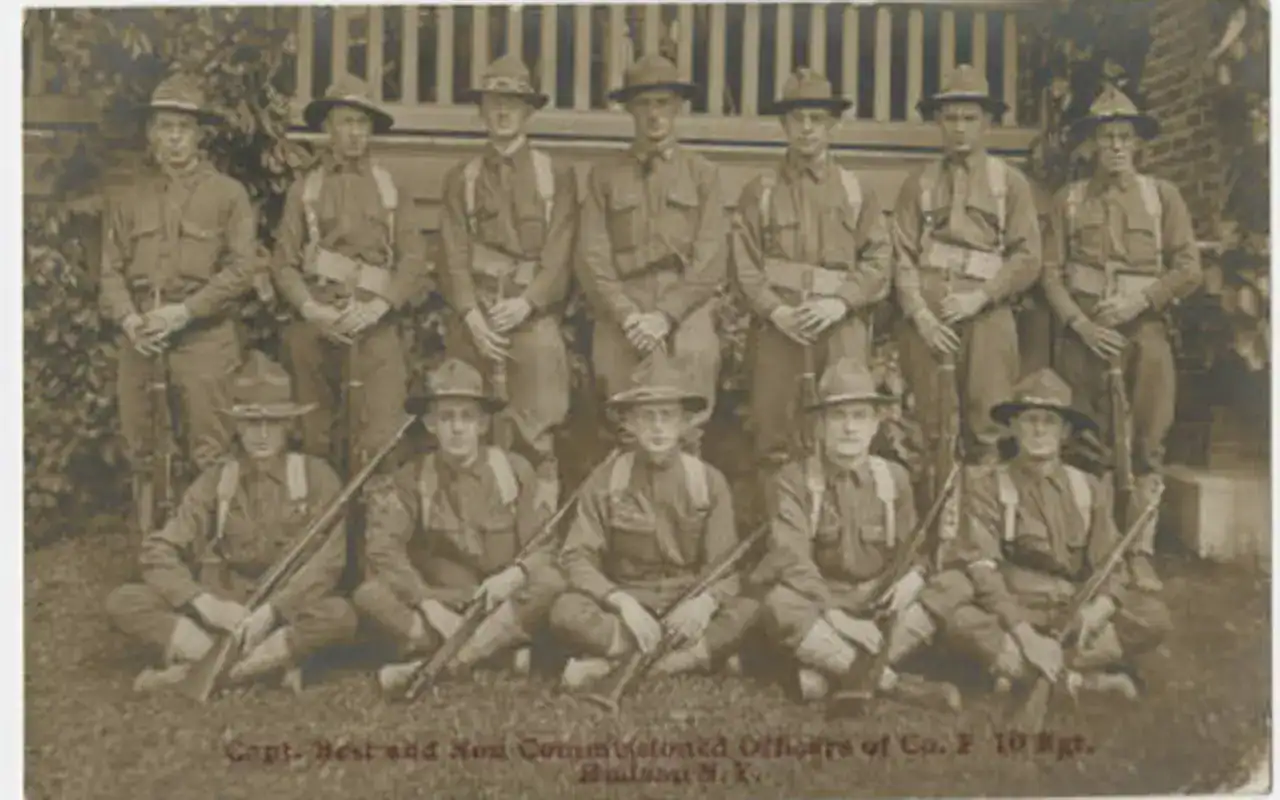 Capt. Best and Non Commissioned Officers of Co. F 10 Rgt. Hudson, N.Y._HudsonAreaLibrary