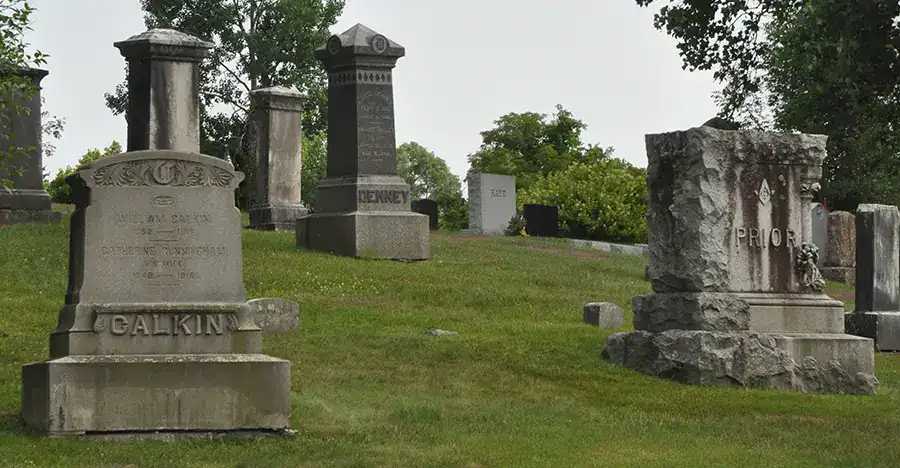 Do you dare explore the sculpted stones in a graveyard These are some of many interesting and intricate designs found at Irondale Cemetery. (Photo by Barbara Peduzzi)